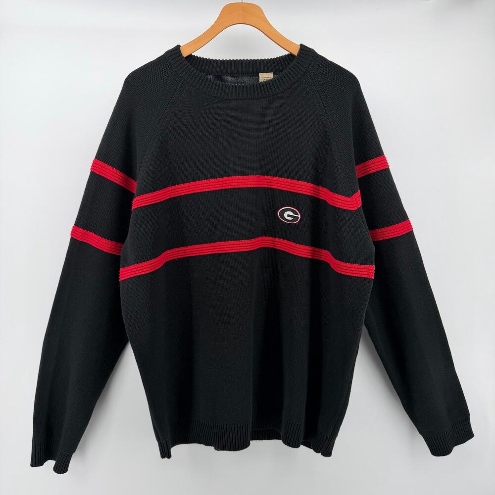 Vintage Vesi Sportswear Georgia Bulldogs Crewneck Knit Sweater Mens XL Game Day